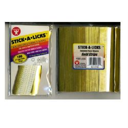 Gold Gummed Strips Stick A Lick